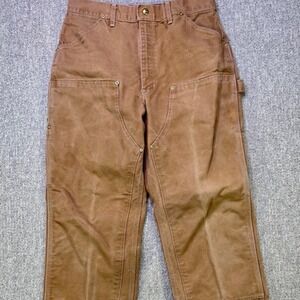 Vintage 1989 Carhartt Centennial Double Knee Logger Pants Brown 34x34 USA